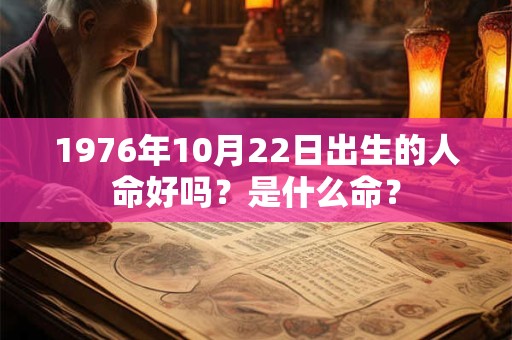 1976年10月22日出生的人命好吗？是什么命？