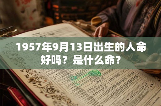 1957年9月13日出生的人命好吗？是什么命？