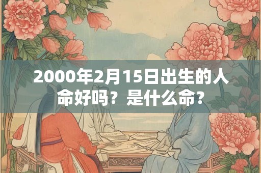 2000年2月15日出生的人命好吗？是什么命？