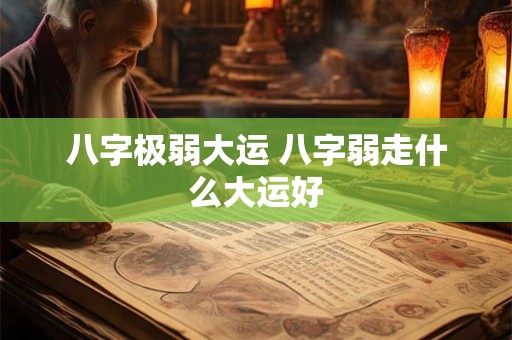 八字极弱大运 八字弱走什么大运好