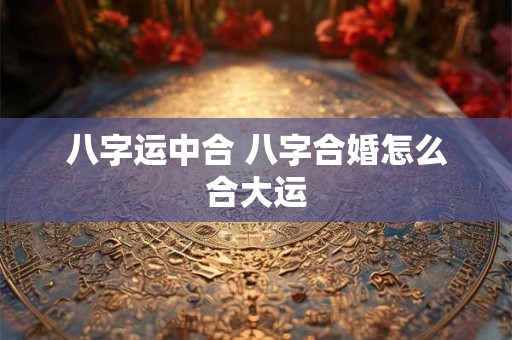 八字运中合 八字合婚怎么合大运
