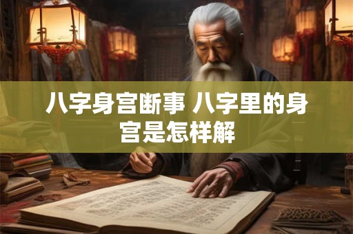 八字身宫断事 八字里的身宫是怎样解