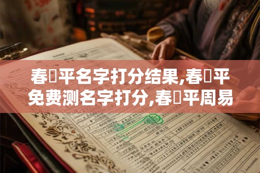 春漸平名字打分结果,春漸平免费测名字打分,春漸平周易免费测名字打分