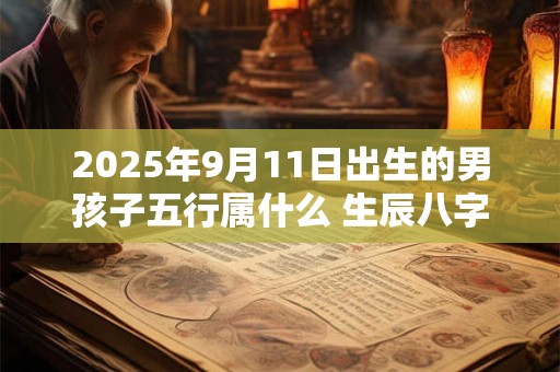 2025年9月11日出生的男孩子五行属什么 生辰八字取名
