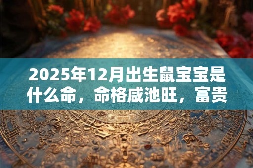 2025年12月出生鼠宝宝是什么命，命格咸池旺，富贵又多金