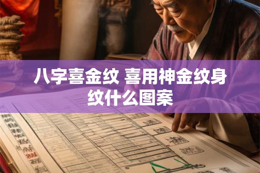 八字喜金纹 喜用神金纹身纹什么图案