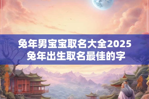 兔年男宝宝取名大全2025 兔年出生取名最佳的字