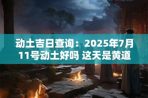 动土吉日查询：2025年7月11号动土好吗 这天是黄道吉日吗
