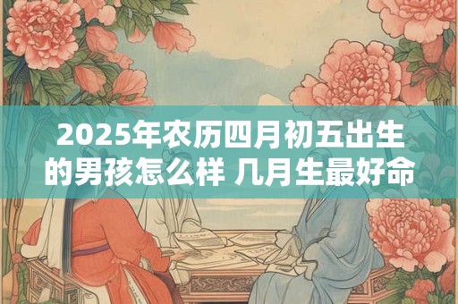 详细阅读:2025年农历四月初五出生的男孩怎么样 几月生最好命 2025年农历四月初五出生的男孩怎么样 几月生最好命