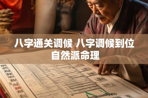 八字通关调候 八字调候到位 自然派命理