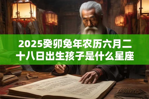 2025癸卯兔年农历六月二十八日出生孩子是什么星座