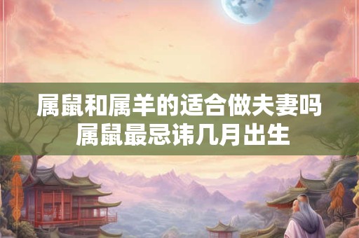 属鼠和属羊的适合做夫妻吗 属鼠最忌讳几月出生 属鼠和属羊的适合做夫妻吗 属鼠最忌讳几月出生