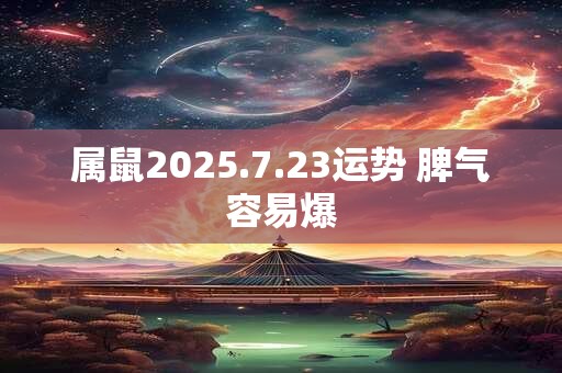 属鼠2025.7.23运势 脾气容易爆