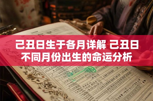 己丑日生于各月详解 己丑日不同月份出生的命运分析
