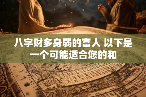 八字财多身弱的富人 以下是一个可能适合您的和