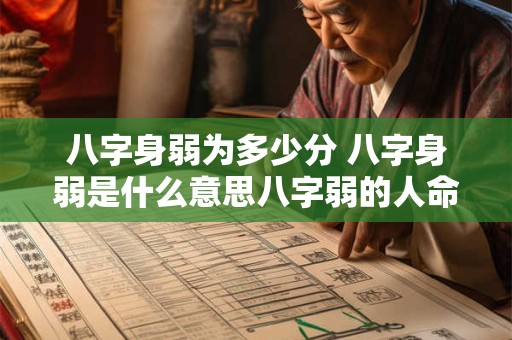 八字身弱为多少分 八字身弱是什么意思八字弱的人命运好不好