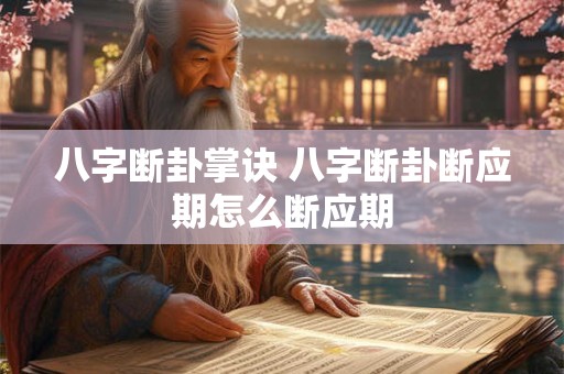 八字断卦掌诀 八字断卦断应期怎么断应期