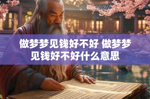 做梦梦见钱好不好 做梦梦见钱好不好什么意思