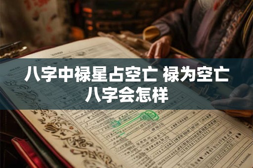 八字中禄星占空亡 禄为空亡八字会怎样