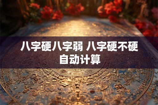 八字硬八字弱 八字硬不硬自动计算