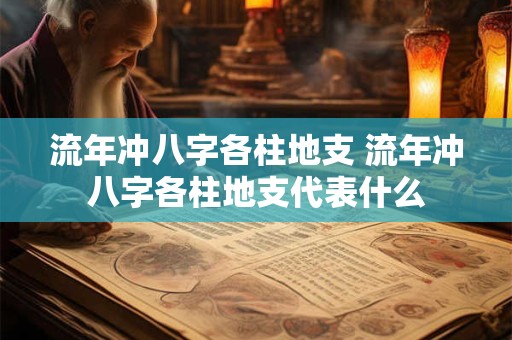 流年冲八字各柱地支 流年冲八字各柱地支代表什么