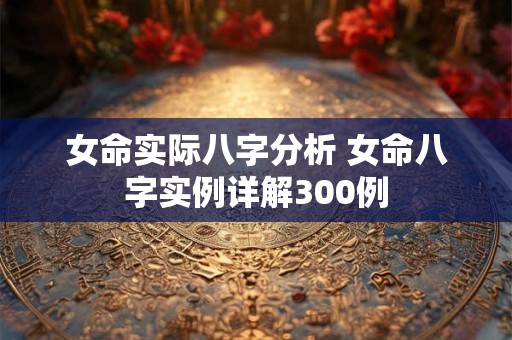 女命实际八字分析 女命八字实例详解300例