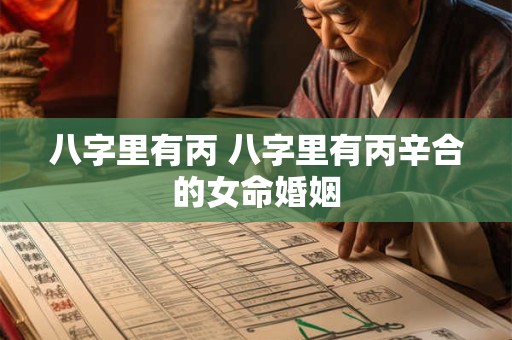 八字里有丙 八字里有丙辛合的女命婚姻