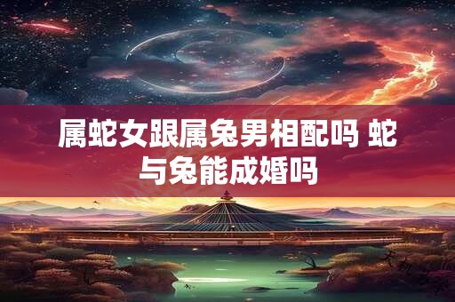 属蛇女跟属兔男相配吗 蛇与兔能成婚吗