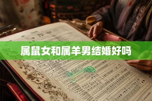 属鼠女和属羊男结婚好吗