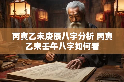 丙寅乙未庚辰八字分析 丙寅乙未壬午八字如何看