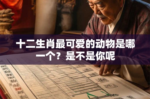 十二生肖最可爱的动物是哪一个？是不是你呢