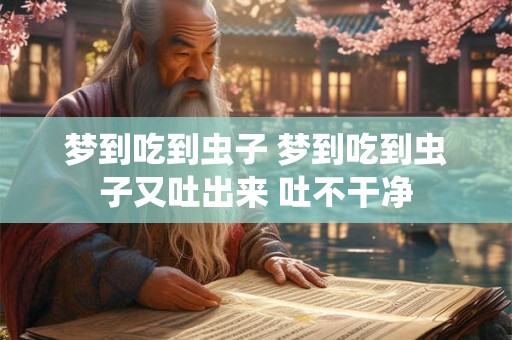 梦到吃到虫子 梦到吃到虫子又吐出来 吐不干净
