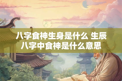 八字食神生身是什么 生辰八字中食神是什么意思