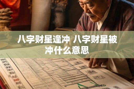 八字财星逢冲 八字财星被冲什么意思