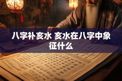 八字补亥水 亥水在八字中象征什么