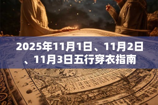 2025年11月1日、11月2日、11月3日五行穿衣指南