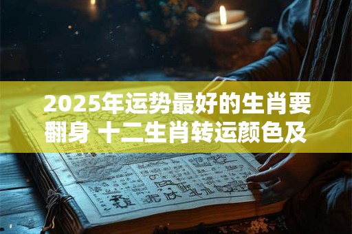 2025年运势最好的生肖要翻身 十二生肖转运颜色及方位！