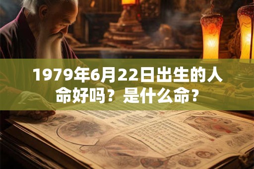 1979年6月22日出生的人命好吗？是什么命？