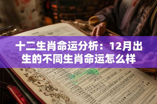 十二生肖命运分析:12月出生的不同生肖命运怎么样 十二生肖命运分析:12月出生的不同生肖命运怎么样