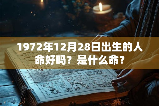 1972年12月28日出生的人命好吗？是什么命？