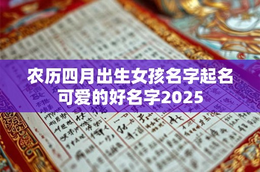 农历四月出生女孩名字起名可爱的好名字2025