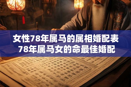 女性78年属马的属相婚配表 78年属马女的命最佳婚配