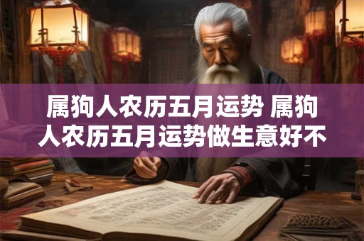 属狗人农历五月运势 属狗人农历五月运势做生意好不好