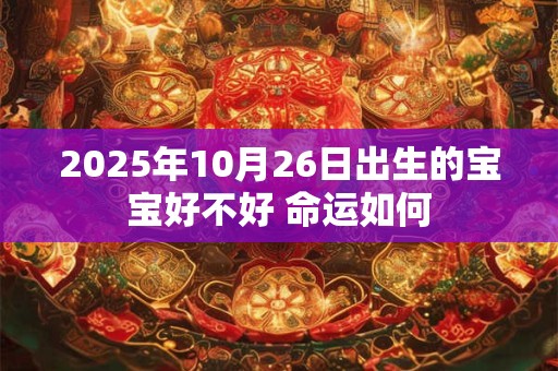 2025年10月26日出生的宝宝好不好 命运如何