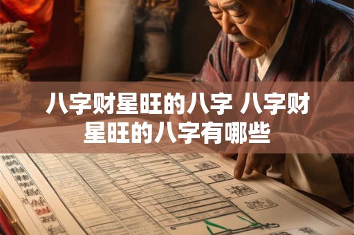八字财星旺的八字 八字财星旺的八字有哪些