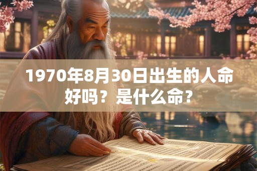 1970年8月30日出生的人命好吗？是什么命？
