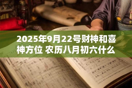 2025年9月22号财神和喜神方位 农历八月初六什么时辰吉