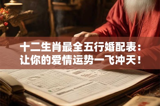 十二生肖最全五行婚配表：让你的爱情运势一飞冲天！