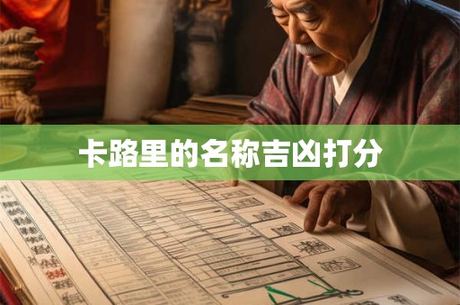 卡路里的名称吉凶打分