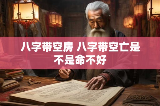 八字带空房 八字带空亡是不是命不好